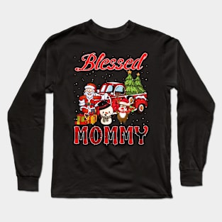 Blessed Mommy Red Plaid Christmas Long Sleeve T-Shirt